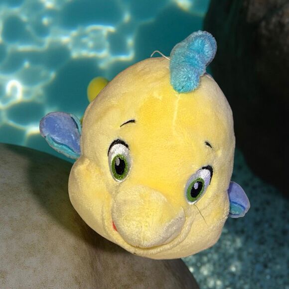 Harry Barker Disney the Little Mermaid Flounder Character Dog Toy Rattles - Picture 1 of 6